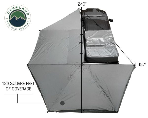 Overland 19519907 Awning Tent 270 Degree Driver Side Dark Gray Cover