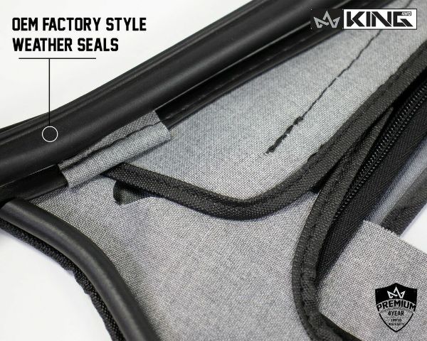 King 4WD 14019935T Tinted Black Soft Upper Doors For 97-06 Wrangler TJ