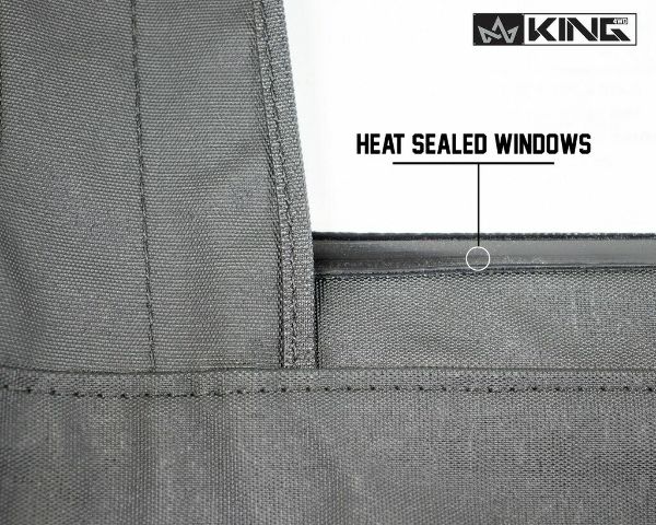 King 4WD 14019935T Tinted Black Soft Upper Doors For 97-06 Wrangler TJ