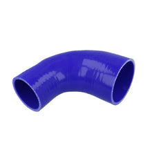 Load image into Gallery viewer, BOOST Products Blue Silicone Reducer Elbow 90 Degrees 80-70mm 3-1/8"- 2-3/4" ID