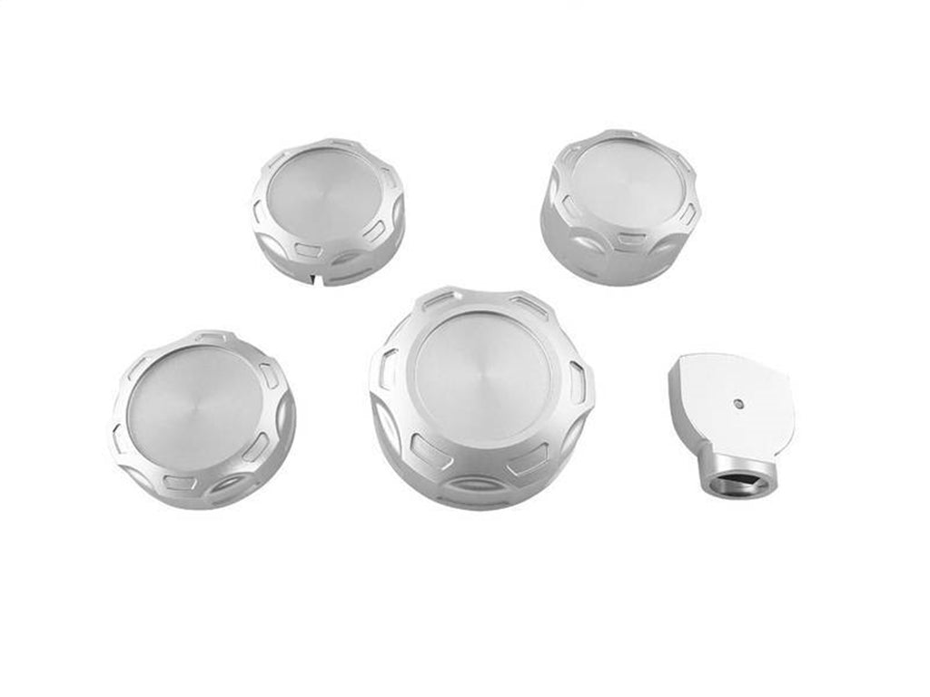 Drake Muscle JR3B-CAPS-BL Engine Caps Kit Fits 18-21 Mustang