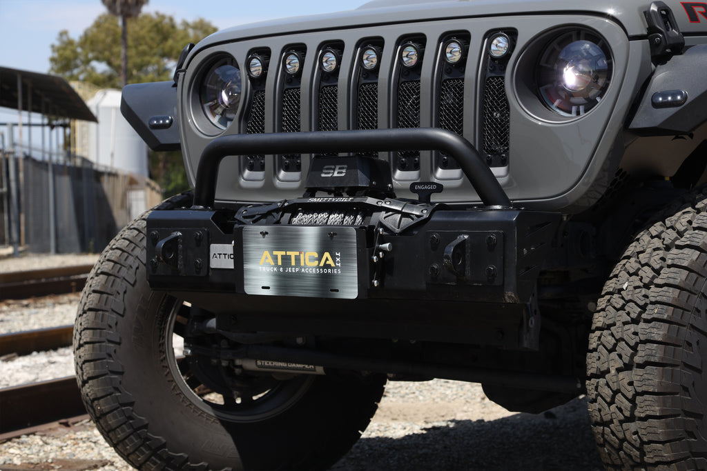 Attica ATTJL01A108-BX Front Bumper Black Steel Wrangler 18-23 JL Gladiator 19-23