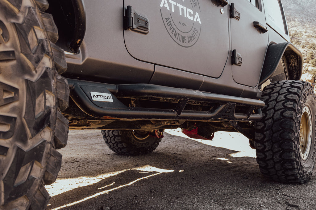 Attica ATTJL02C109-BX Side Step Black Steel For Wrangler 2018-2023 JL