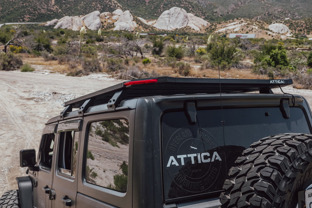 Attica ATTJL02F101-BX Black Roof Rack w Lights For Wrangler 2018-2023 JL 4DR