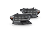 Attica CHATT0682-BC-SQ Black/Clear LED Head Light High/Low For 16-23 Tacoma