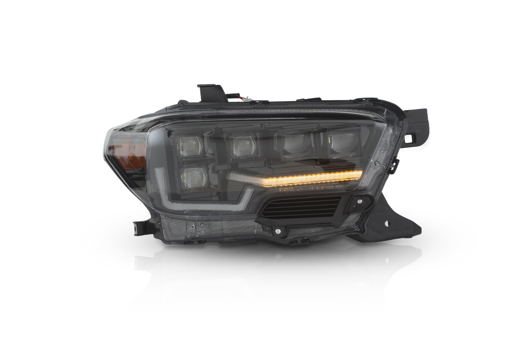 Attica CHATT0682-BC-SQ Black/Clear LED Head Light High/Low For 16-23 Tacoma