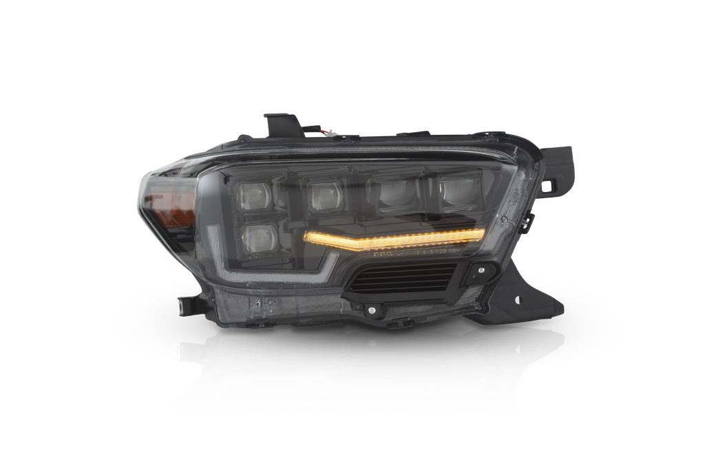 Attica CHATT0682-BC-SQ Black/Clear LED Head Light High/Low For 16-23 Tacoma