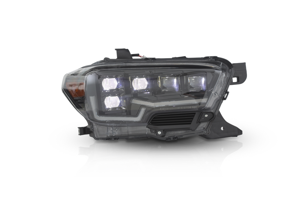 Attica CHATT0682-BC-SQ Black/Clear LED Head Light High/Low For 16-23 Tacoma