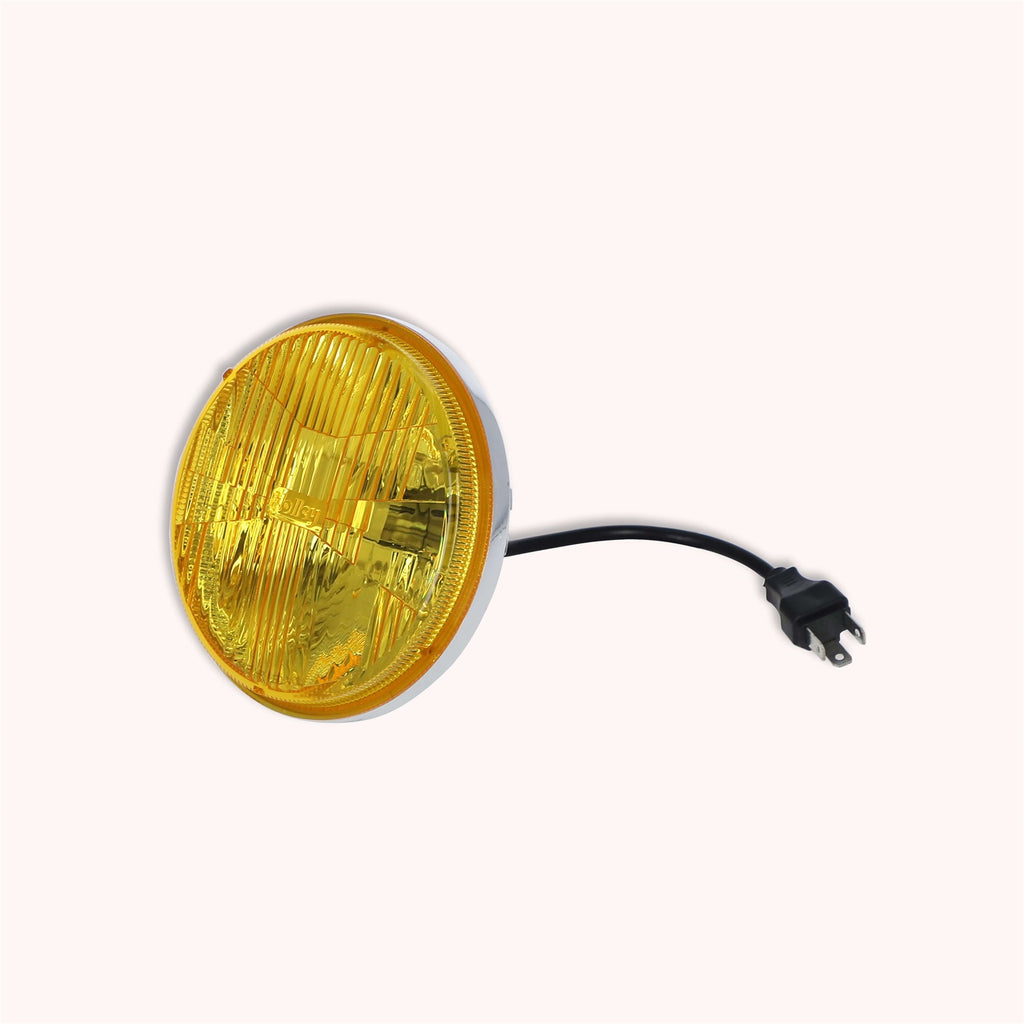 Holley Retrobright LFRB105 5.75 Inch Round LED Headlight - Yellow