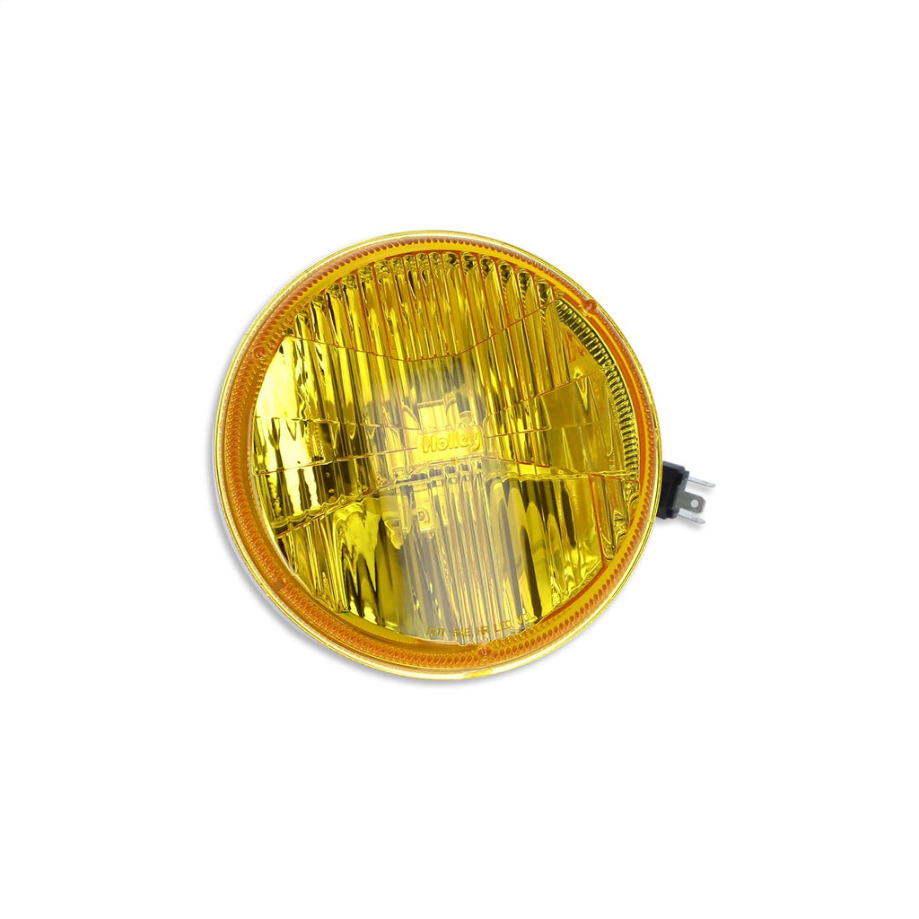 Holley Retrobright LFRB115 7 Inch Round LED Headlight - Yellow