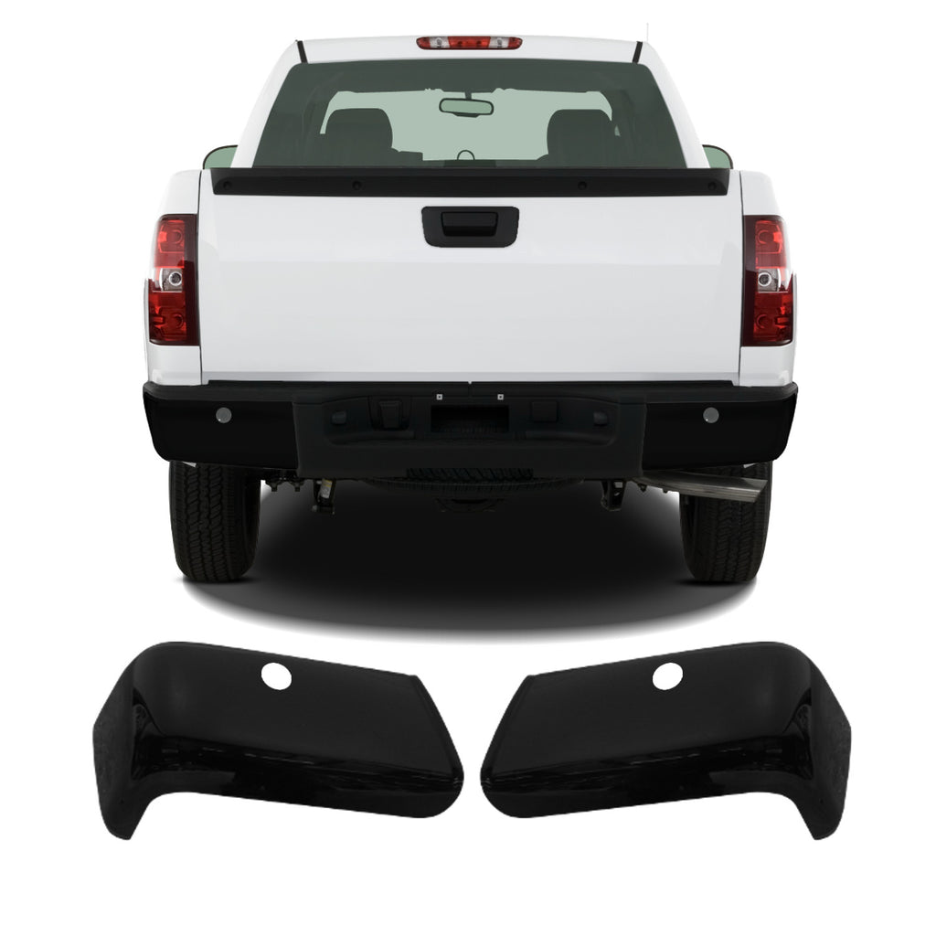 Shellz BG3001 Rear Bumper Cover Gloss Black Fits 07-13 Silverado Sierra LD HD