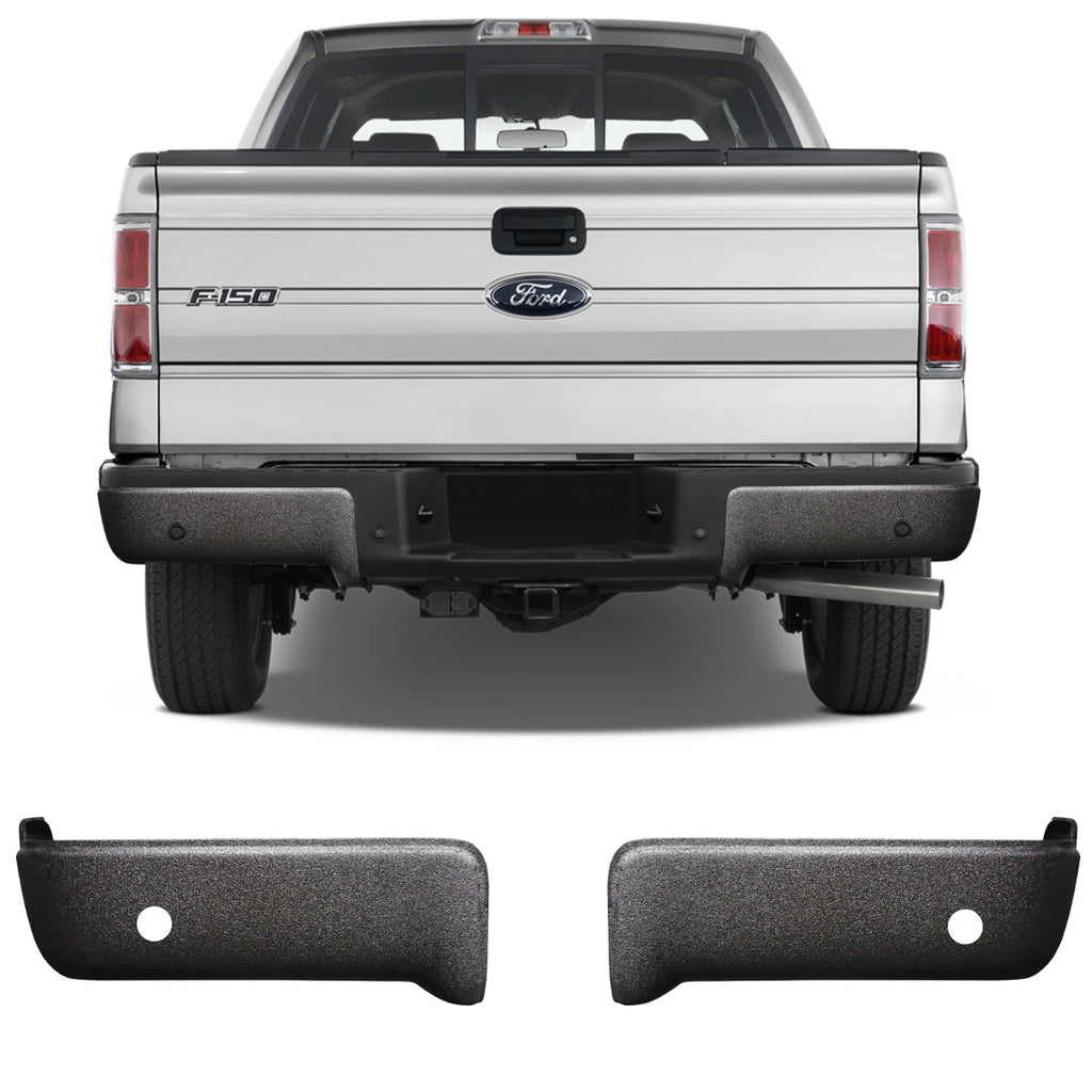 Shellz BF3001 Rear Bumper Cover Gloss Black Fits 09-14 F-150