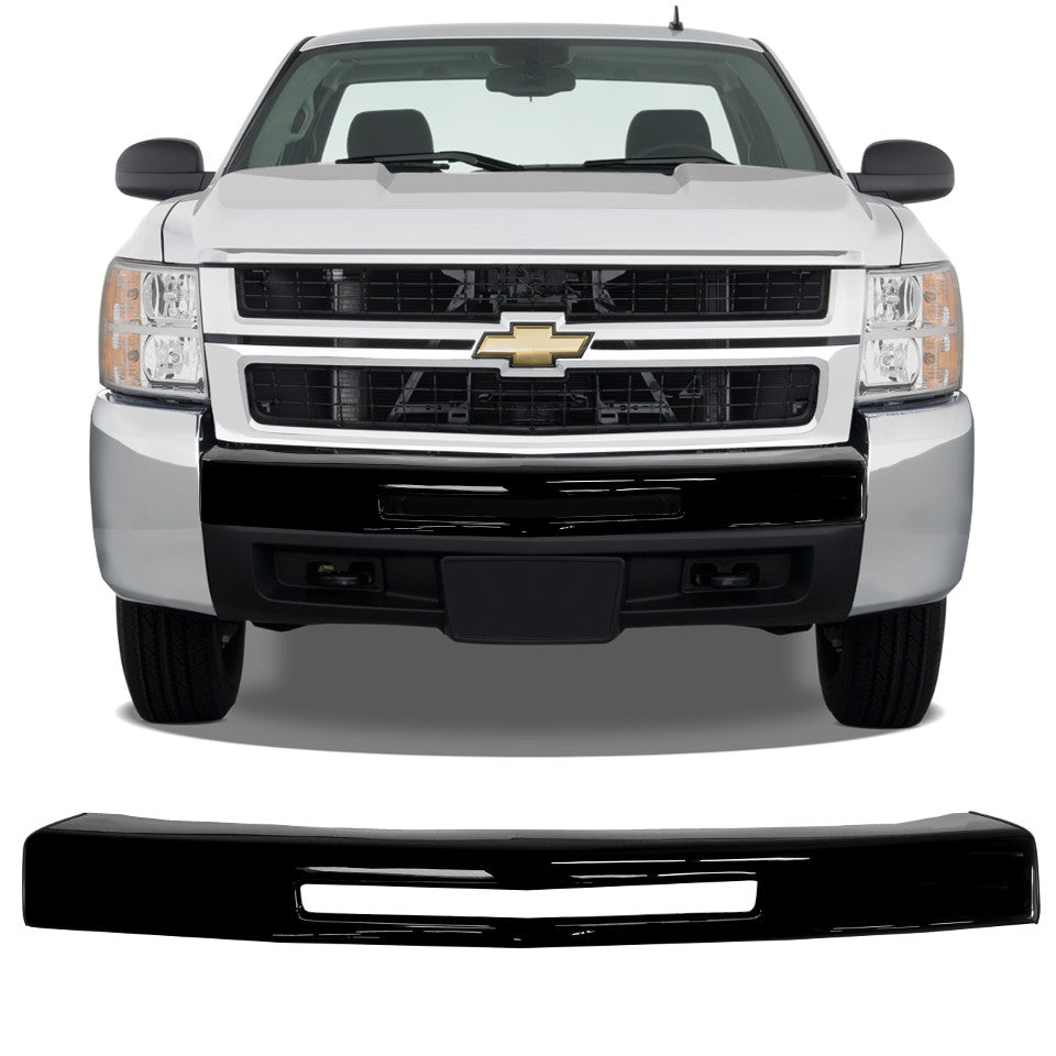 Shellz BG0301 Front Bumper Cover Gloss Black Fits 07-10 Silverado 2500 3500