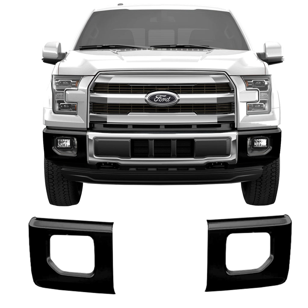 Shellz DF0201 Front Bumper Side Cover Gloss Black Fits 15-17 F-150 XL XLT