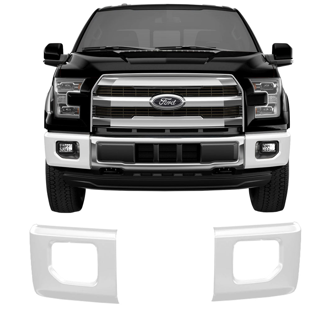 Shellz DF0210 Front Bumper Cover- Side Sections White Fits 15-17 F-150 XL XLT