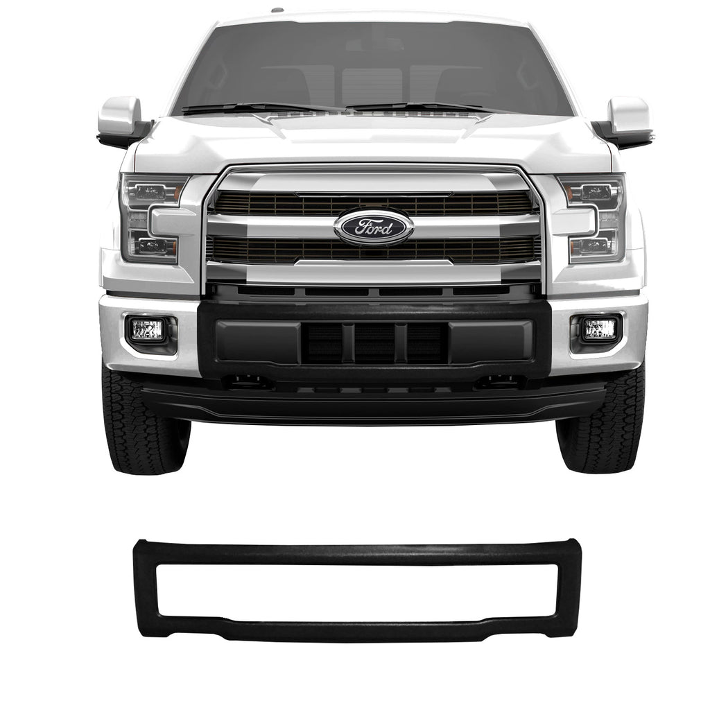 Shellz DF0311 Front Bumper Cover- Center Section Black Fits 15-17 F-150 XL XLT