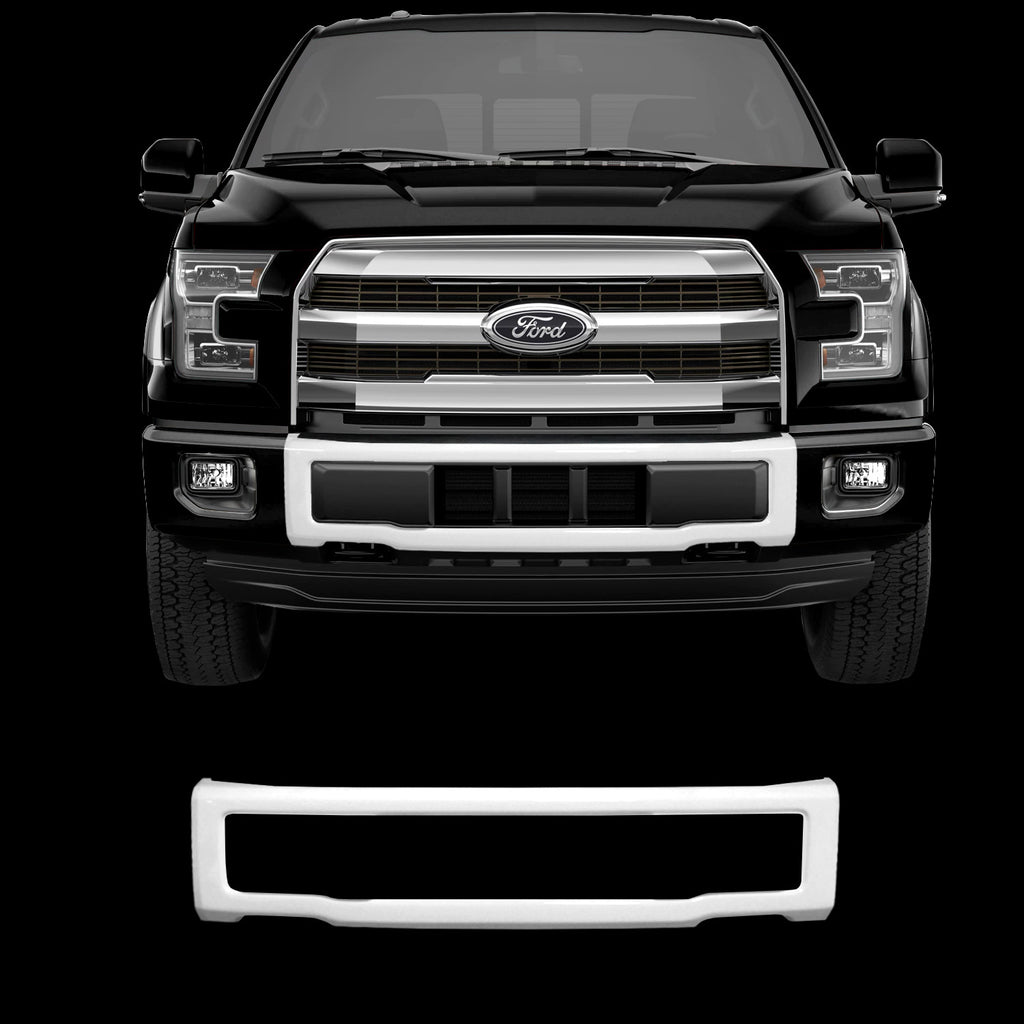 Shellz DF0310 Front Bumper Cover- Center Section White Fits 15-17 F-150 XL XLT