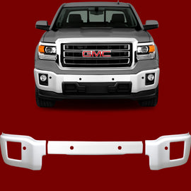 Shellz BS0410 Front Bumper Cover White Fits 14-15 Sierra 1500