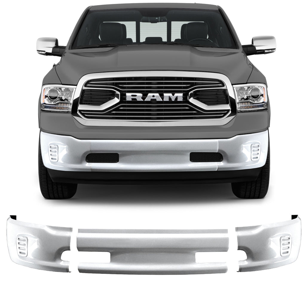 Shellz DR0110 Front Bumper Cover White Fits 13-18 1500 SLT Laramie Longhorn