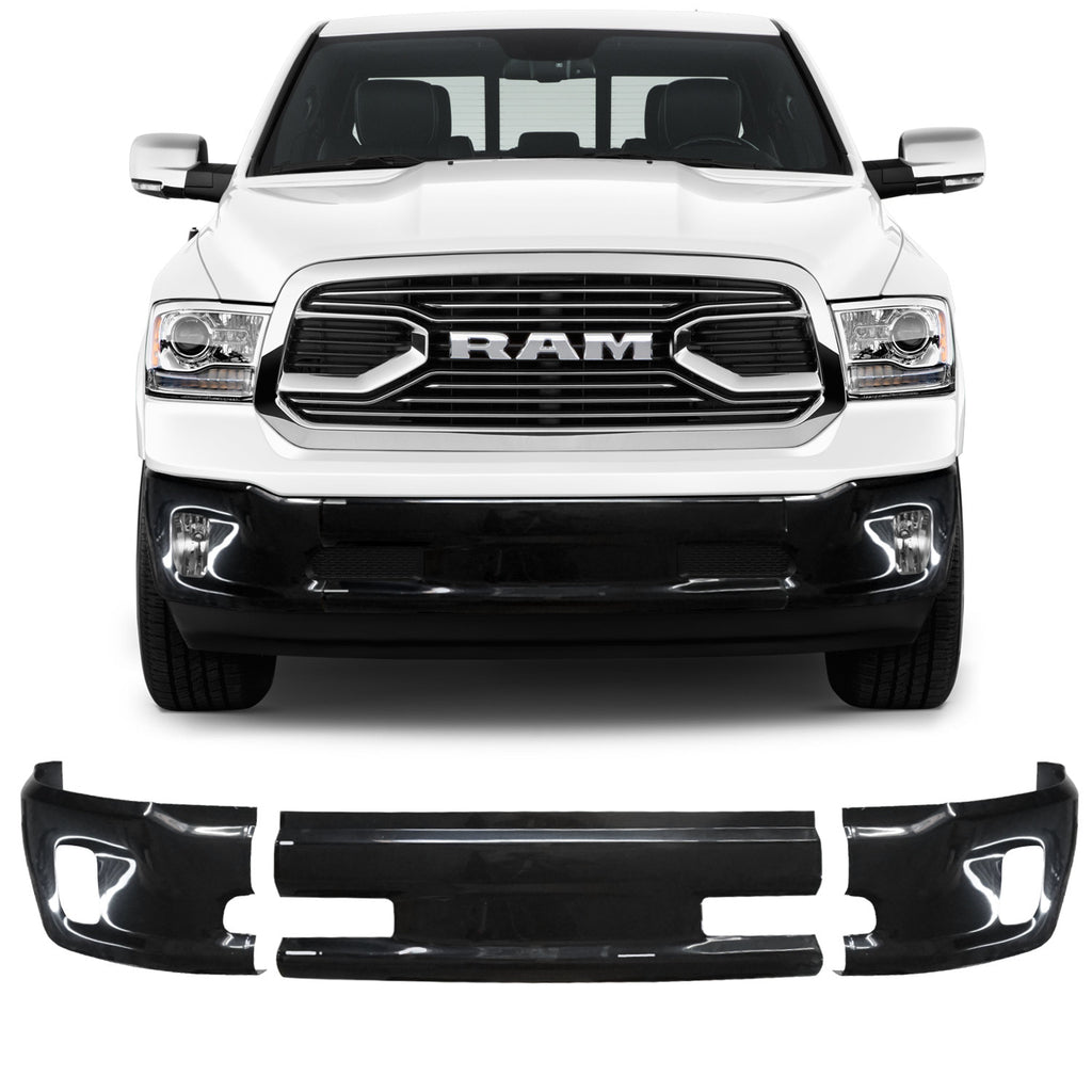 Shellz DR0301 Front Bumper Cover Gloss Black Fits 13-18 1500 SLT Laramie Longhorn