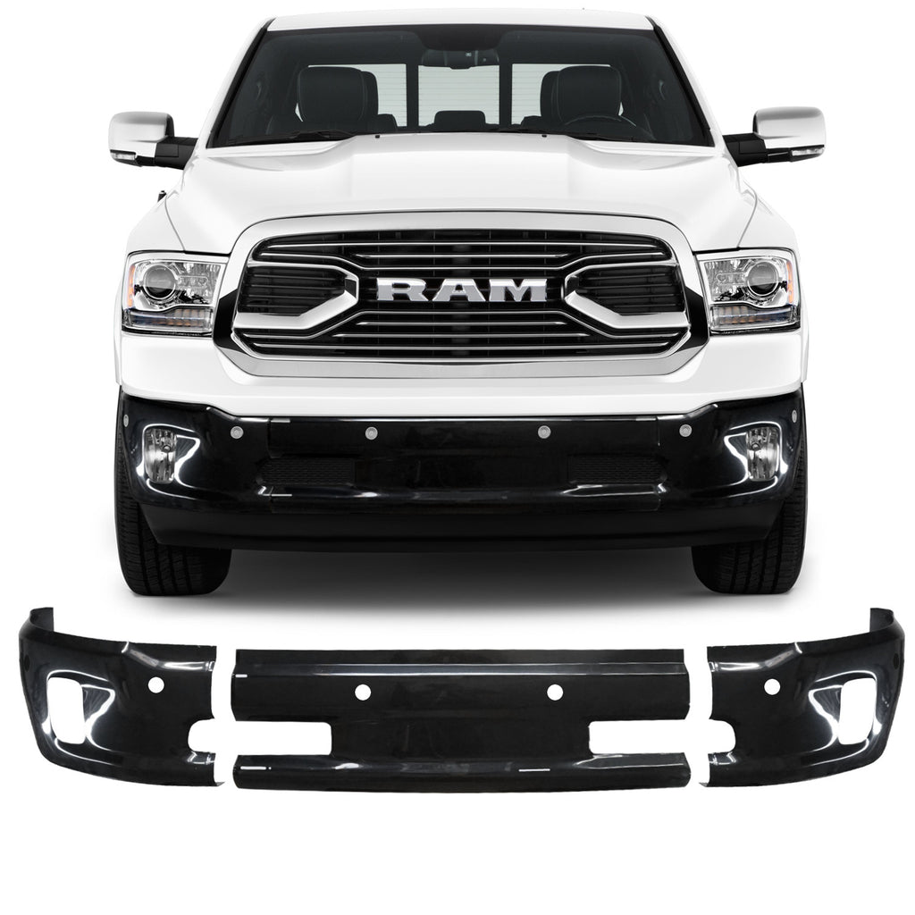 Shellz DR0401 Front Bumper Cover Gloss Black Fits 13-18 1500 SLT Laramie Longhorn