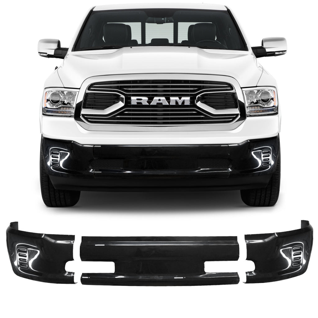 Shellz DR0101 Front Bumper Cover Gloss Black Fits 13-18 1500