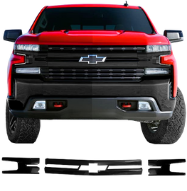 Shellz G-EK01 Grille Overlay Gloss Black Fits 19-21 Silverado 1500