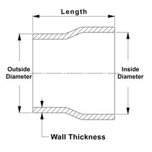 Load image into Gallery viewer, HPS 3.5" OD to 3.5" ID Alloy Slip Fit Transition Reducer Tube Joiner 4" Long