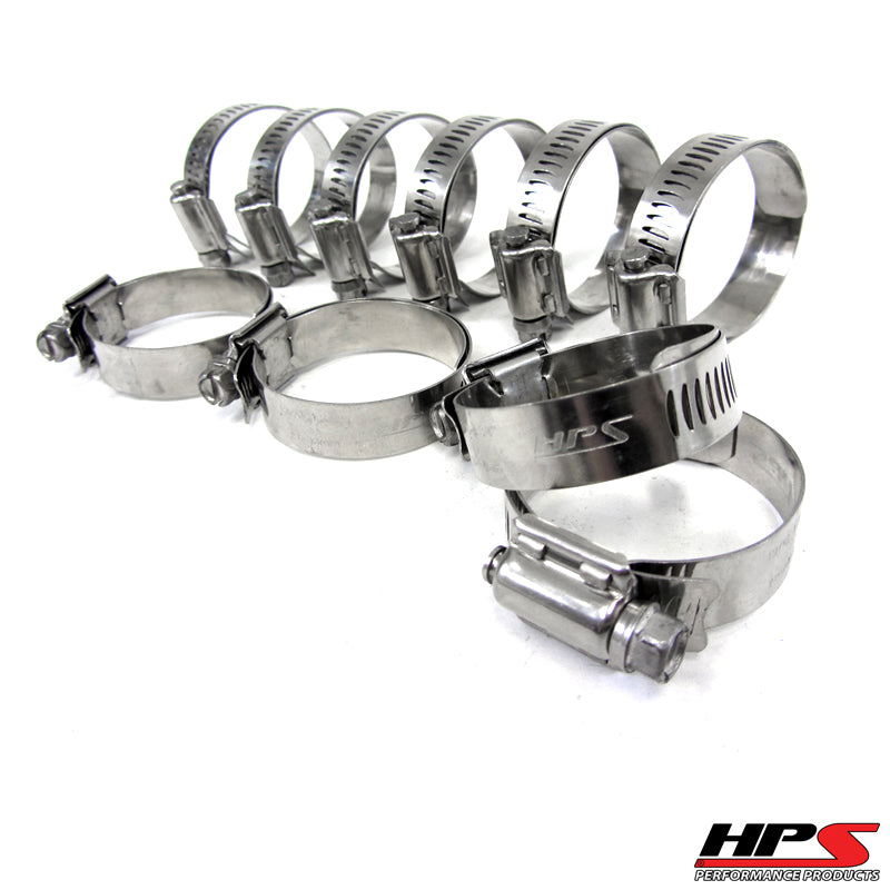 HPS Stainless Steel Worm Gear Liner Clamp Size 60 10pc Pack 3-5/16" – 4-1/4"