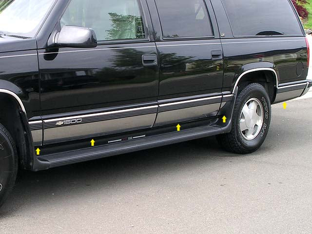 QAA TH61198 Polished Rocker Panel Trim 4Pc Fits 21-23 Suburban