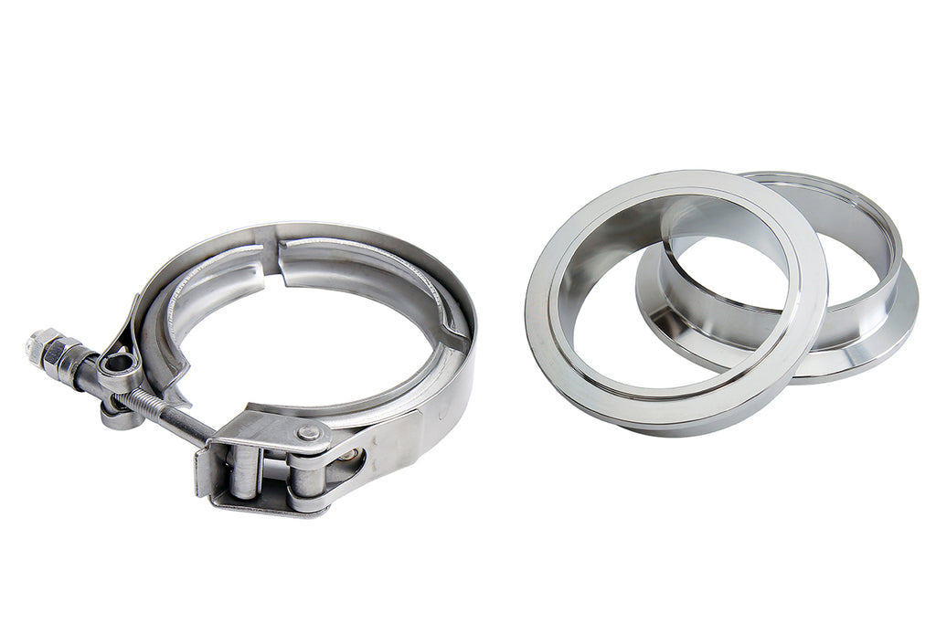 HPS Steel 2-1/2" V Band Clamp Kit Steel Flanges Quick Release