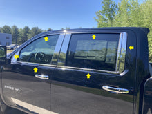 Load image into Gallery viewer, WP60185 Polished Window Trim 12Pc Fits 20-24 Silverado HD Crew Cab