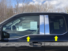 Load image into Gallery viewer, WS61302 Polished Window Sill Trim 4Pc Fits 21-23 F-150 Super Cab