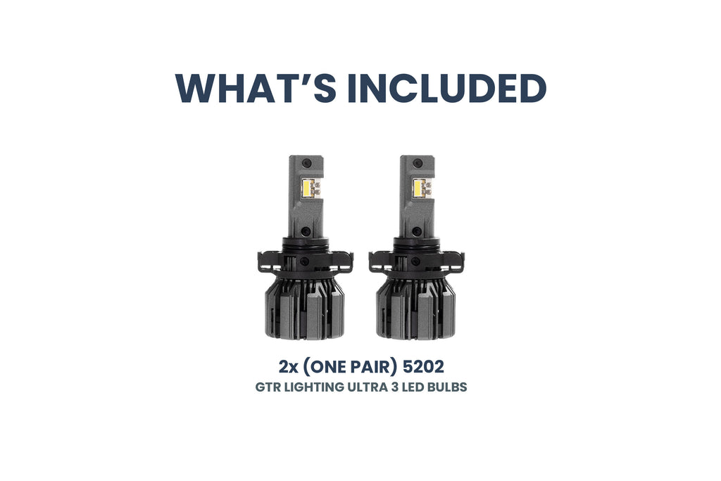 GTR Lighting GTR.LED807 5202 Ultra 3 LED Bulbs Pair
