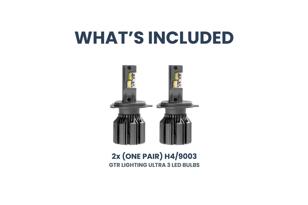 GTR Lighting GTR.LED810 H4 9003 Ultra 3 LED Bulbs Pair