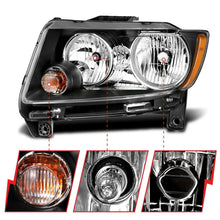 Load image into Gallery viewer, Anzo USA 111432 Crystal Headlight Set Fits 11-13 Grand Cherokee