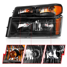 Load image into Gallery viewer, Anzo USA 111451 Crystal Headlight Set Fits 04-06 Canyon Colorado