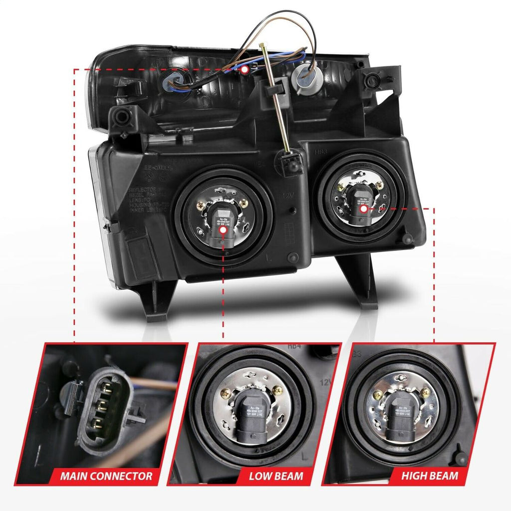 Anzo USA 111451 Crystal Headlight Set Fits 04-06 Canyon Colorado