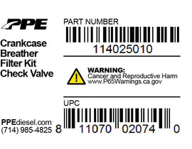 PPE Diesel 114025010 Check Valve For Crankcase Breather Filter Kit