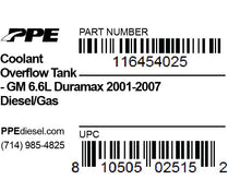 Load image into Gallery viewer, PPE Diesel 116454025 Coolant Overflow Tank 01-07