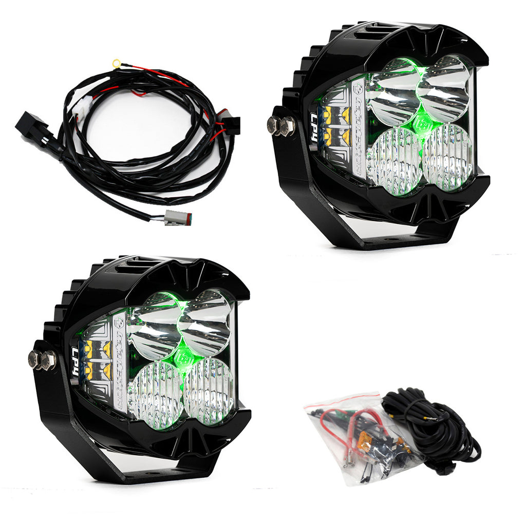Baja Designs 297816 LP4 Pro LED Auxiliary Light Pod Driving/Combo Clear & Green