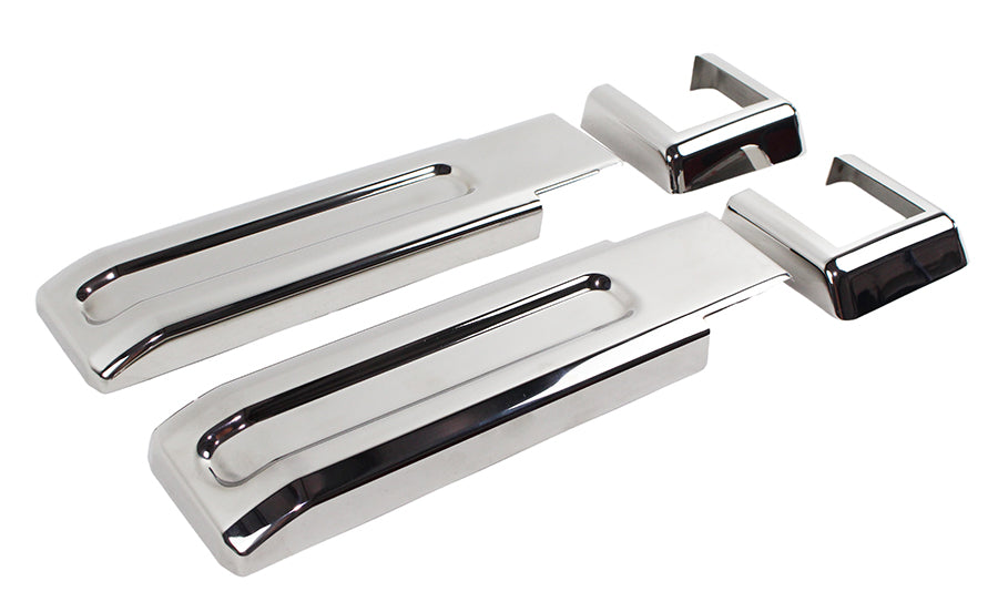 Kentrol 30017 Polished Silver Tailgate Hinge Overlays 4 Pieces 07-18 Wrangler JK