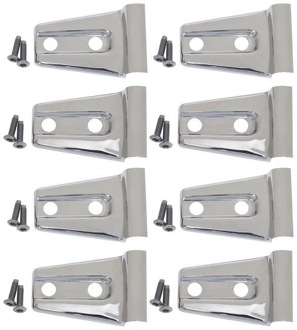 Kentrol 30021 Polished Silver Door Hinge Overlays 8 Pc 4 Door 07-18 Wrangler JK