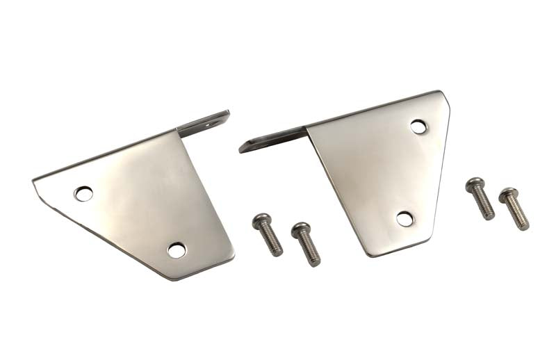 Kentrol 30461 Polished Silver Spot Light Bracket Pair 76-95 CJ and Wrangler YJ