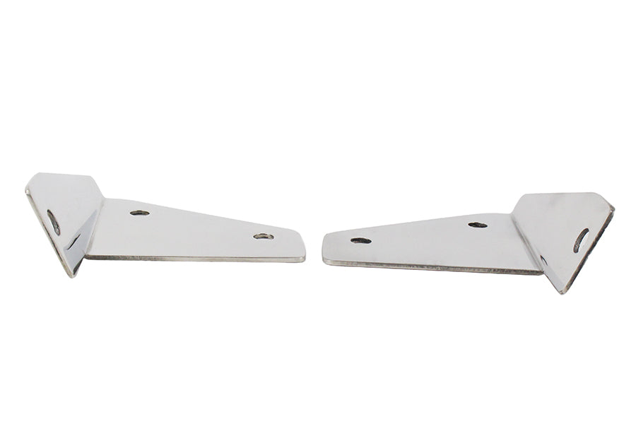 Kentrol 30461 Polished Silver Spot Light Bracket Pair 76-95 CJ and Wrangler YJ