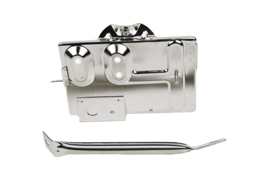 Kentrol 30498 Polished Silver Battery Tray with support arm 76-86 CJ