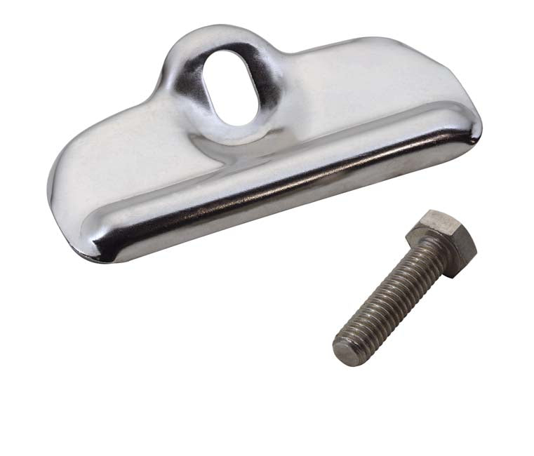 Kentrol 30499 Polished Silver Battery Tray Clamp 76-86 CJ