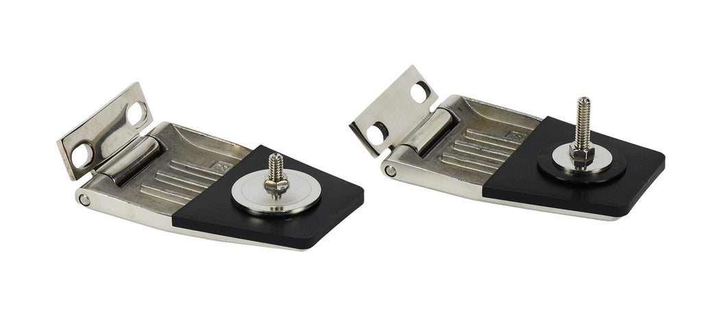 Kentrol 30516 Polished Silver Hardtop Liftgate Hinge Pair 87-06 Wrangler TJ/YJ