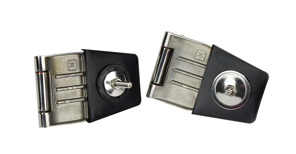 Kentrol 30516 Polished Silver Hardtop Liftgate Hinge Pair 87-06 Wrangler TJ/YJ