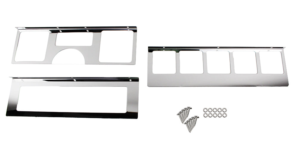 Kentrol 30519 Polished Silver Dash Overlay Set (3 pieces) 87-95 Wrangler TJ